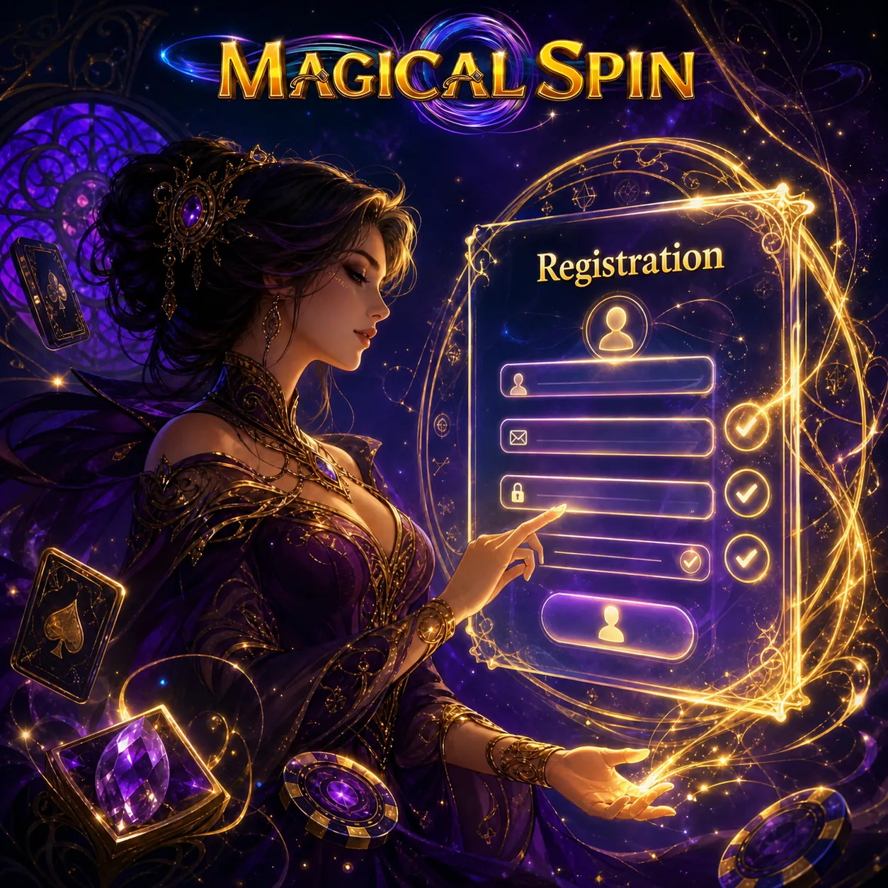 Magical Spin, inscription dans un décor magique